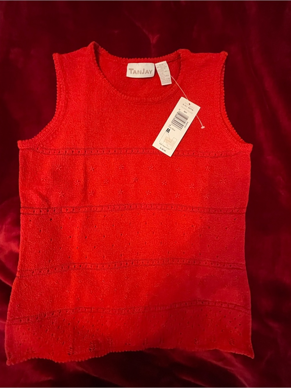 TanJay Bright Red Sleeveless Knit Tank